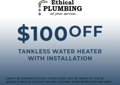 $100 off Tankless Water Heater Installation