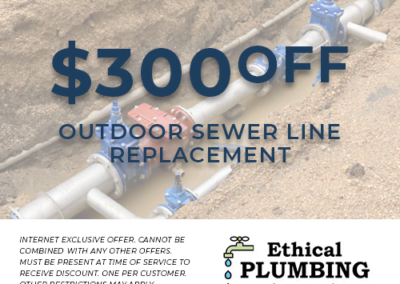 $300 off Outdoor Sewer Line Replacement