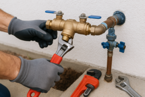installing backflow prevention device