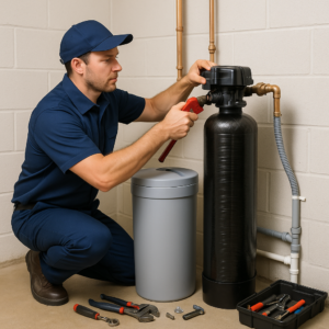 installing a water softener