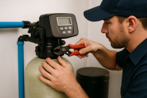 repairing a water softener